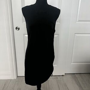 Lululemon Athletica Black Adjustable Side Ruching Mini/Midi Dress - Size 10